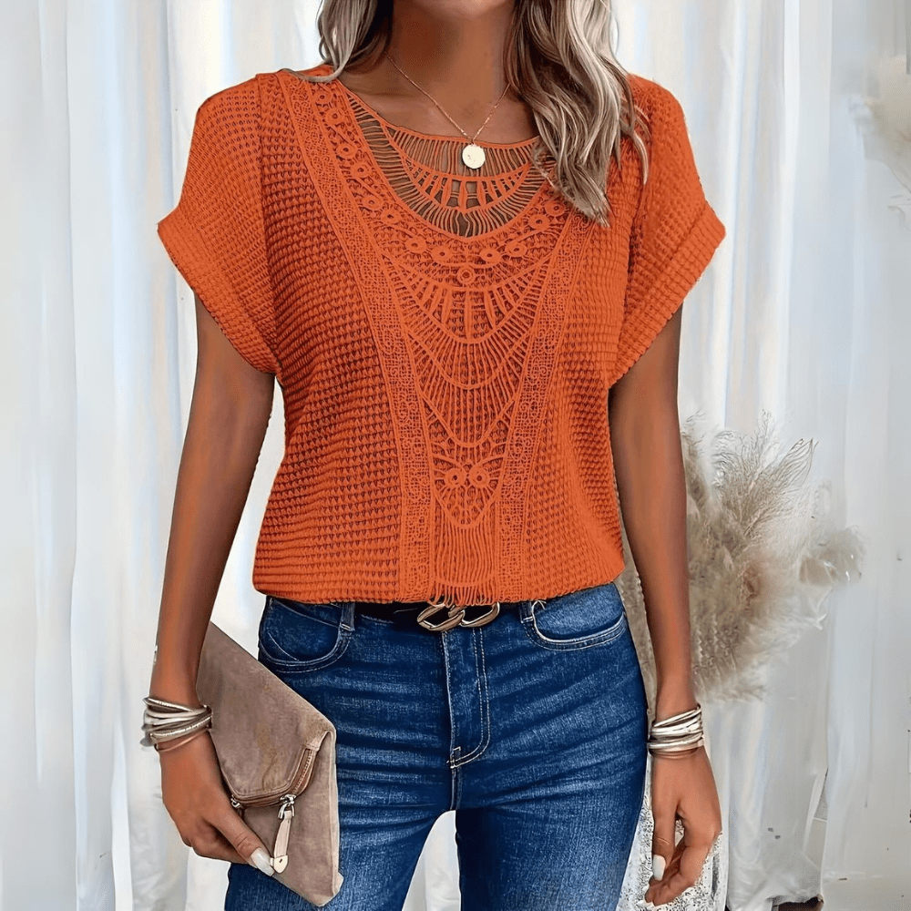 Elegant Ibiza-style relaxed top for women | Simone