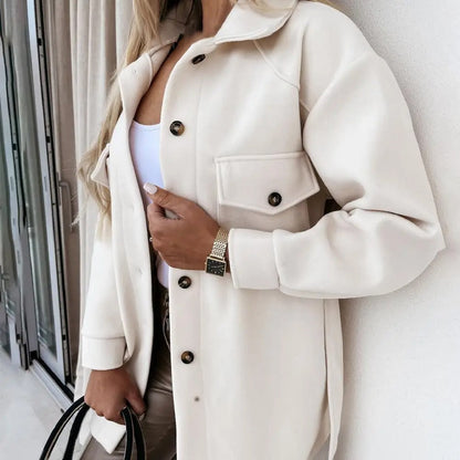 Vivienne | Women's Thick Wool Lapel Jacket