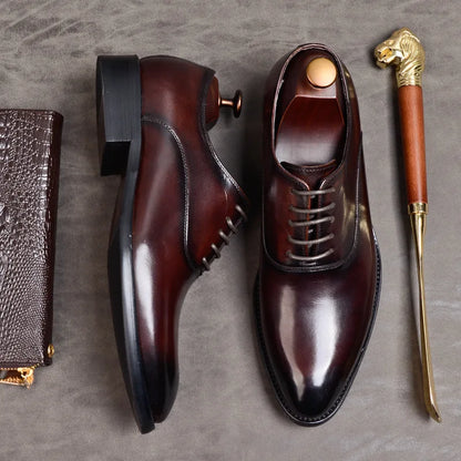 Classic orthopaedic leather oxford dress shoes for men