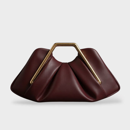 Sadie | Women's Origami Fold Clutch Bag with Gold Handle