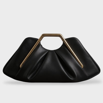 Sadie | Women's Origami Fold Clutch Bag with Gold Handle