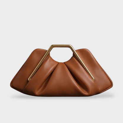 Sadie | Women's Origami Fold Clutch Bag with Gold Handle