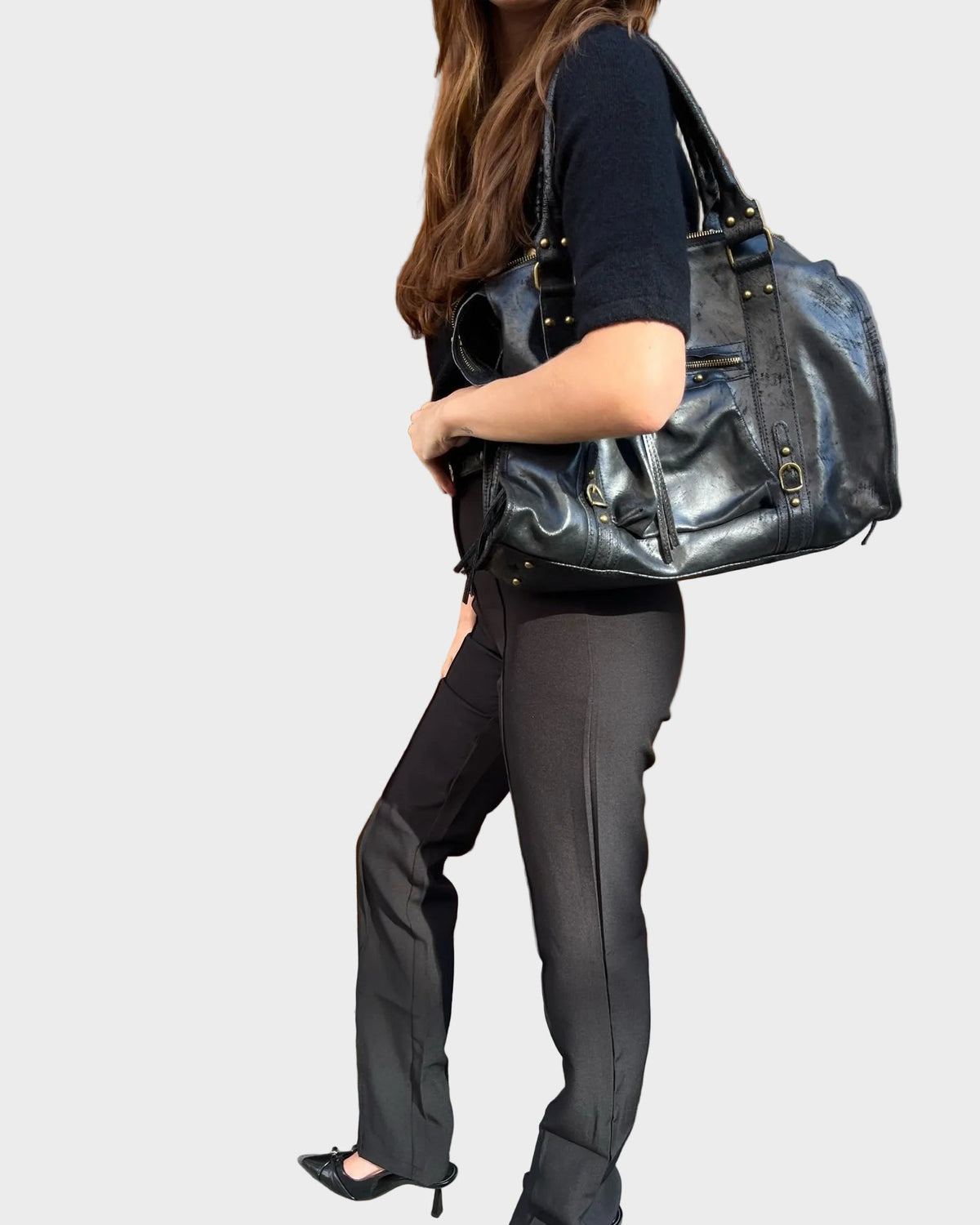 Valentina | Women's Oversized Laptop Handbag with Zip Closure