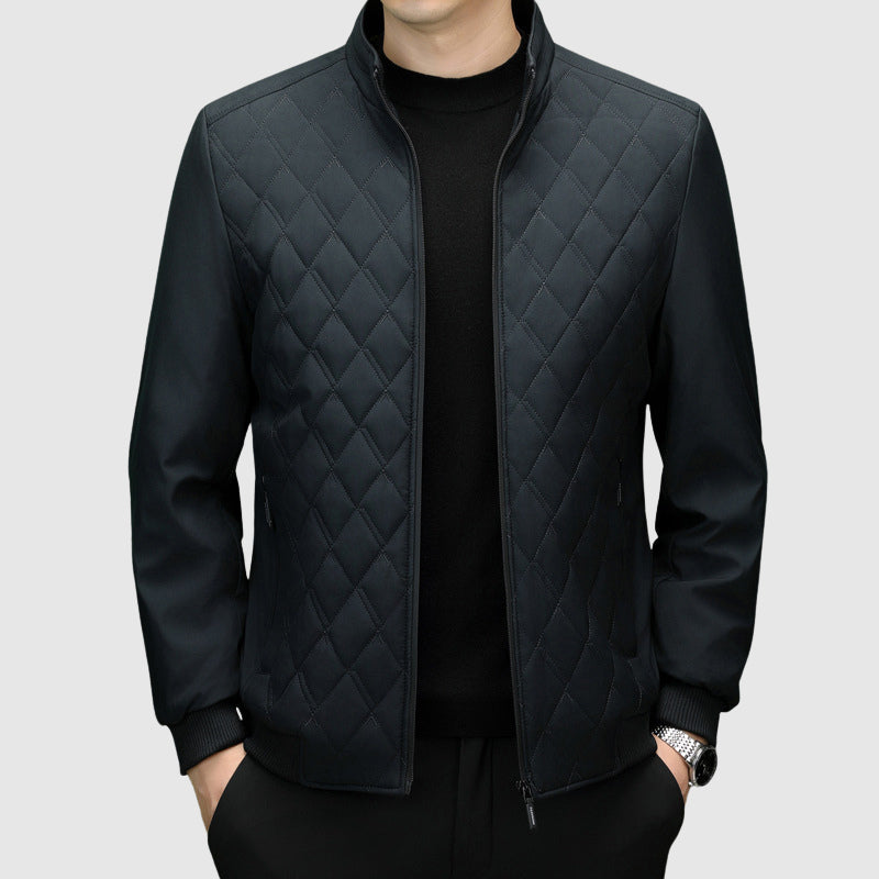 Elegant Monogram Zip Jacket for Men | Aurelio