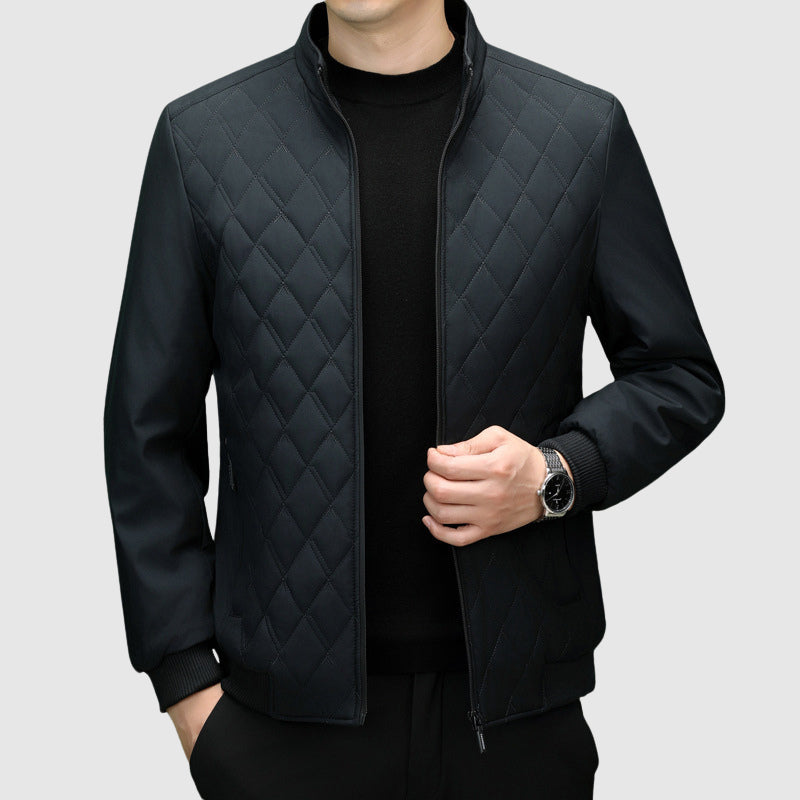 Elegant Monogram Zip Jacket for Men | Aurelio