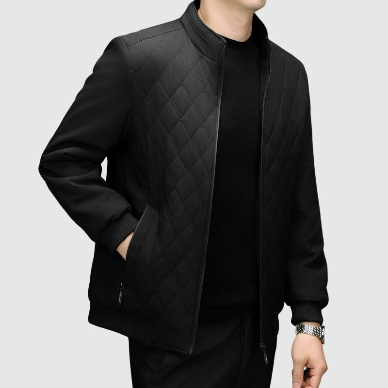 Elegant Monogram Zip Jacket for Men | Aurelio