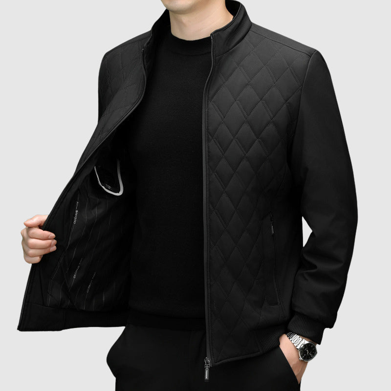 Elegant Monogram Zip Jacket for Men | Aurelio