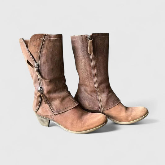 Virella | Women's Tall Riding Boots with Buckle Straps
