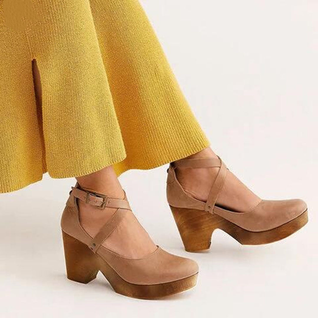 Terelle | Women's Platform Wedge Heels with Ankle Strap