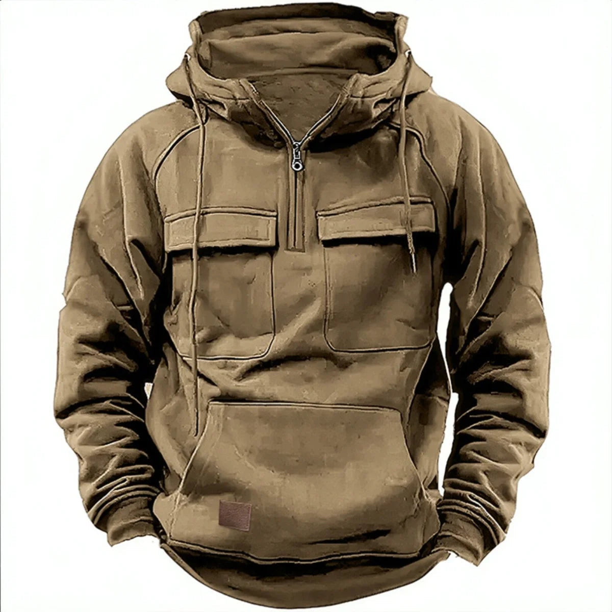 Utility quarter-zip hoodie with cargo pockets | Ardent