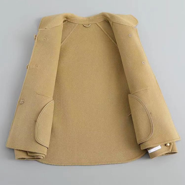 Elegant Pearl Button Coat for Women | Celeste