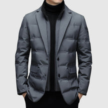 Elegant Quilted Button Jacket for Men | Lorenzo