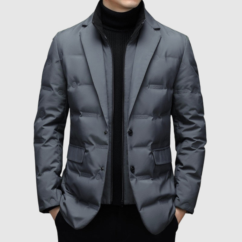 Elegant Quilted Button Jacket for Men | Lorenzo