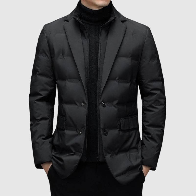 Elegant Quilted Button Jacket for Men | Lorenzo