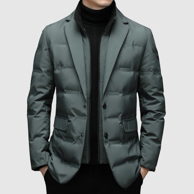 Elegant Quilted Button Jacket for Men | Lorenzo
