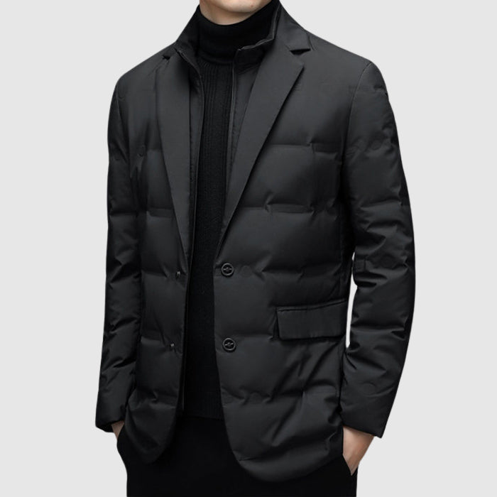 Elegant Quilted Button Jacket for Men | Lorenzo