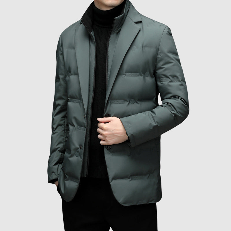 Elegant Quilted Button Jacket for Men | Lorenzo