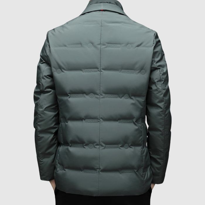 Elegant Quilted Button Jacket for Men | Lorenzo