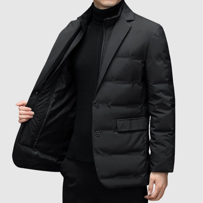 Elegant Quilted Button Jacket for Men | Lorenzo
