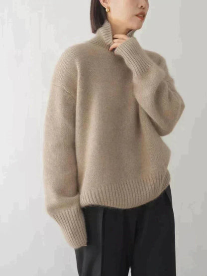 Classic high-collar elegant everyday jumper for women | Isabel