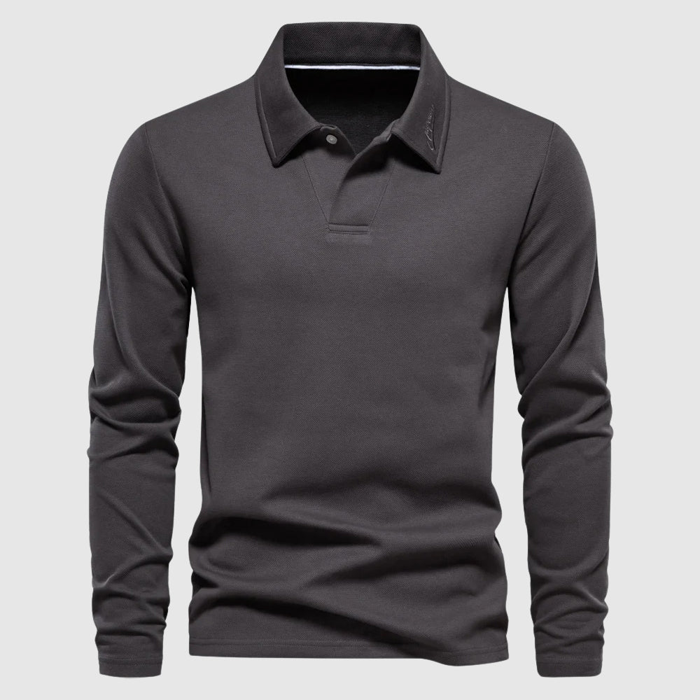 Classic Full-Sleeve Polo Shirt for Men | Lorenzo