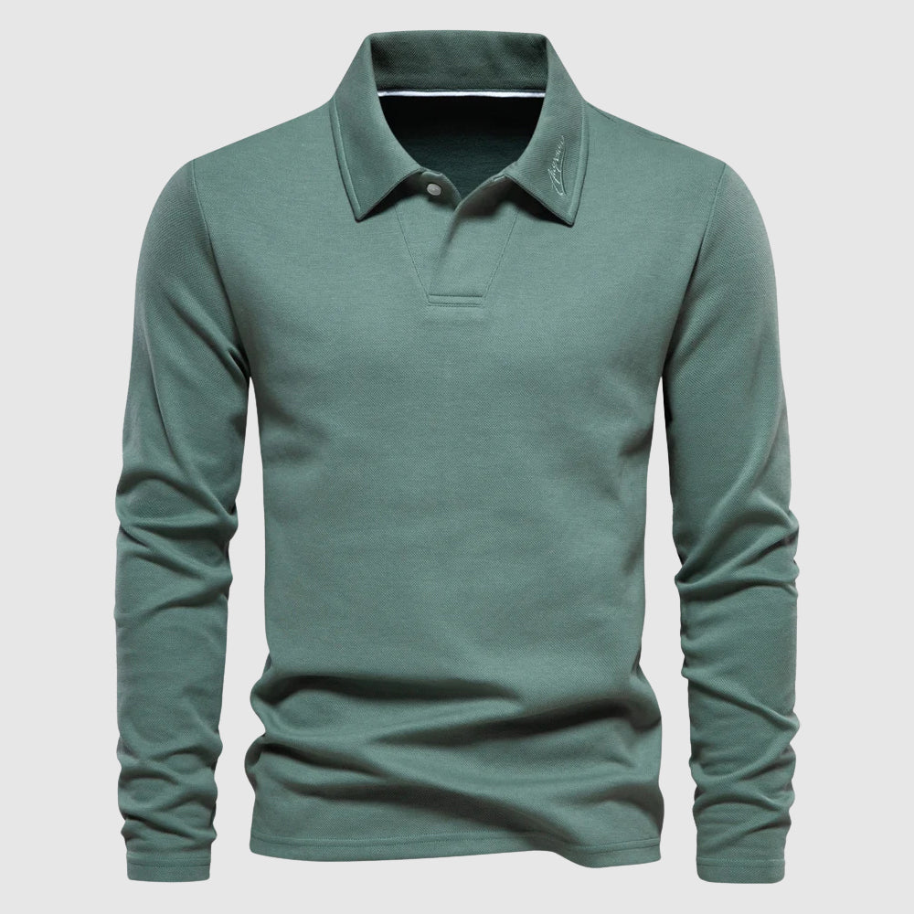 Classic Full-Sleeve Polo Shirt for Men | Lorenzo