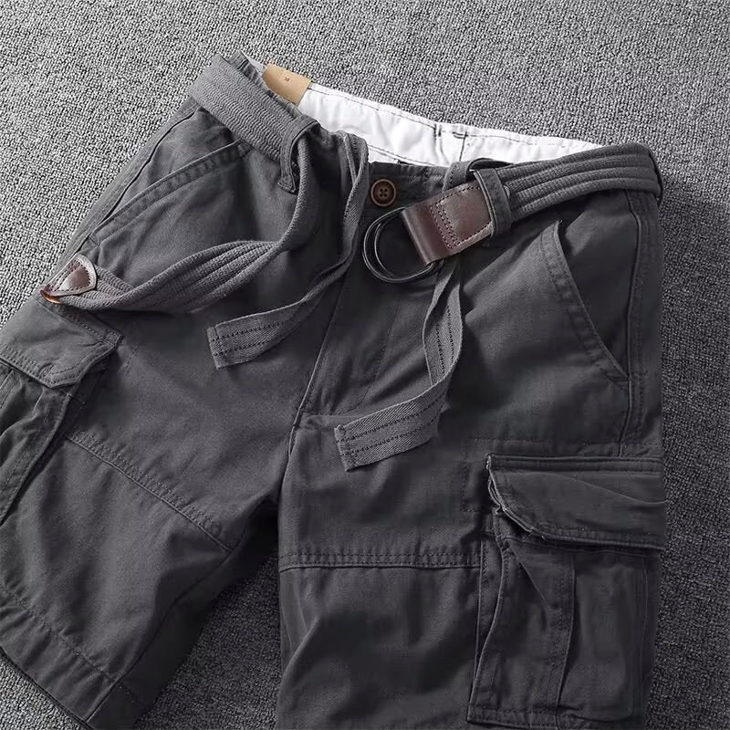 Utility cargo shorts with adjustable waist for men | Marco