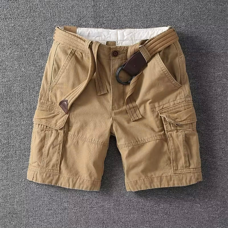 Utility cargo shorts with adjustable waist for men | Marco
