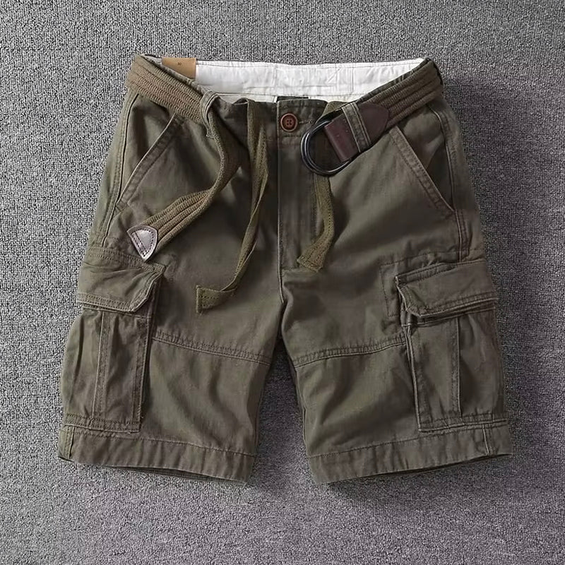Utility cargo shorts with adjustable waist for men | Marco