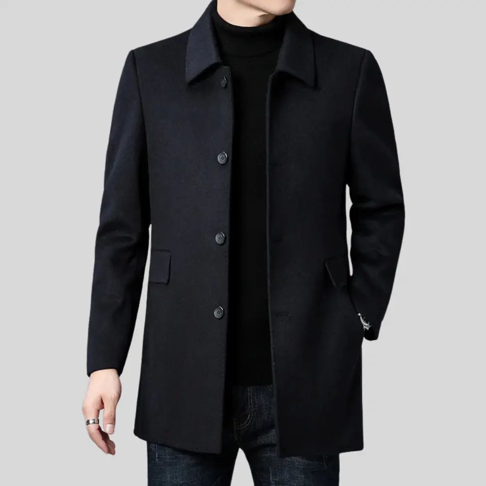 Beaumont | Men's Tailored Wool Blend Overcoat