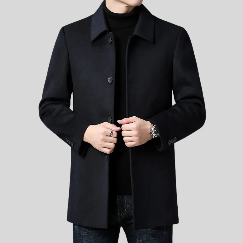 Beaumont | Men's Tailored Wool Blend Overcoat