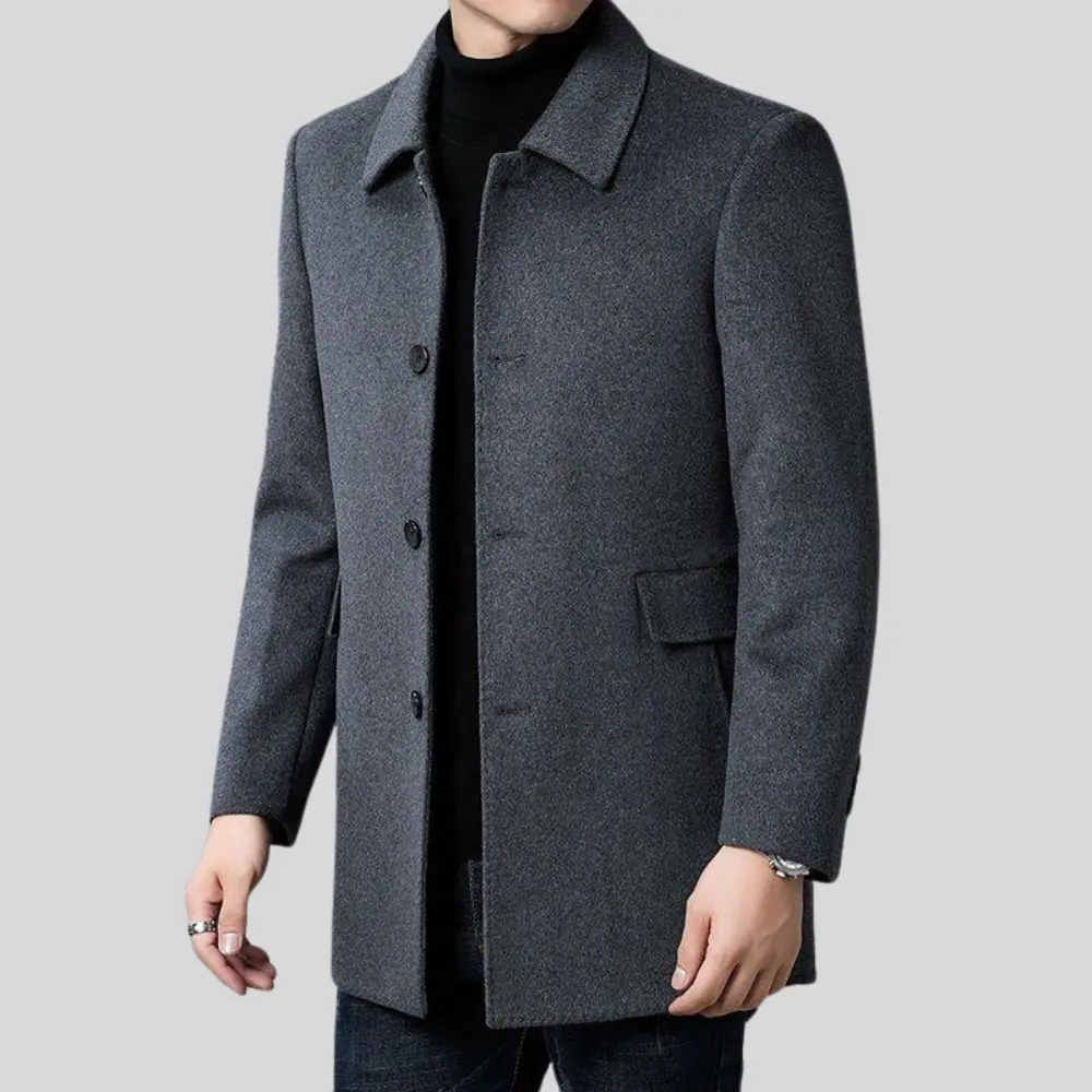 Beaumont | Men's Tailored Wool Blend Overcoat
