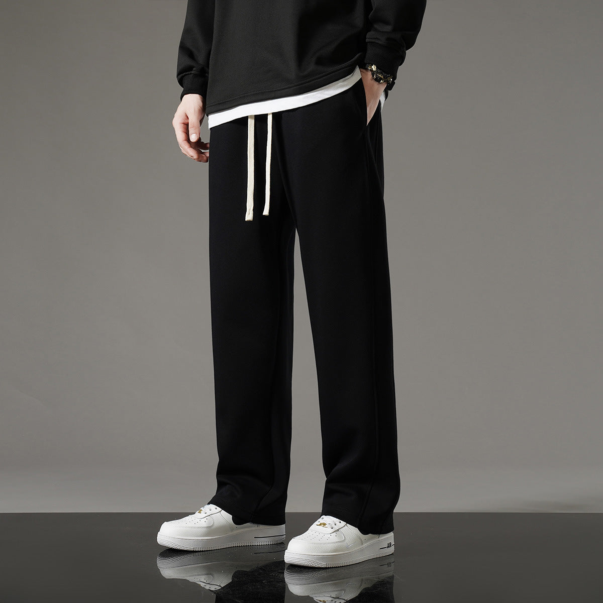 Relaxed drawstring straight leg pants for women | Mira
