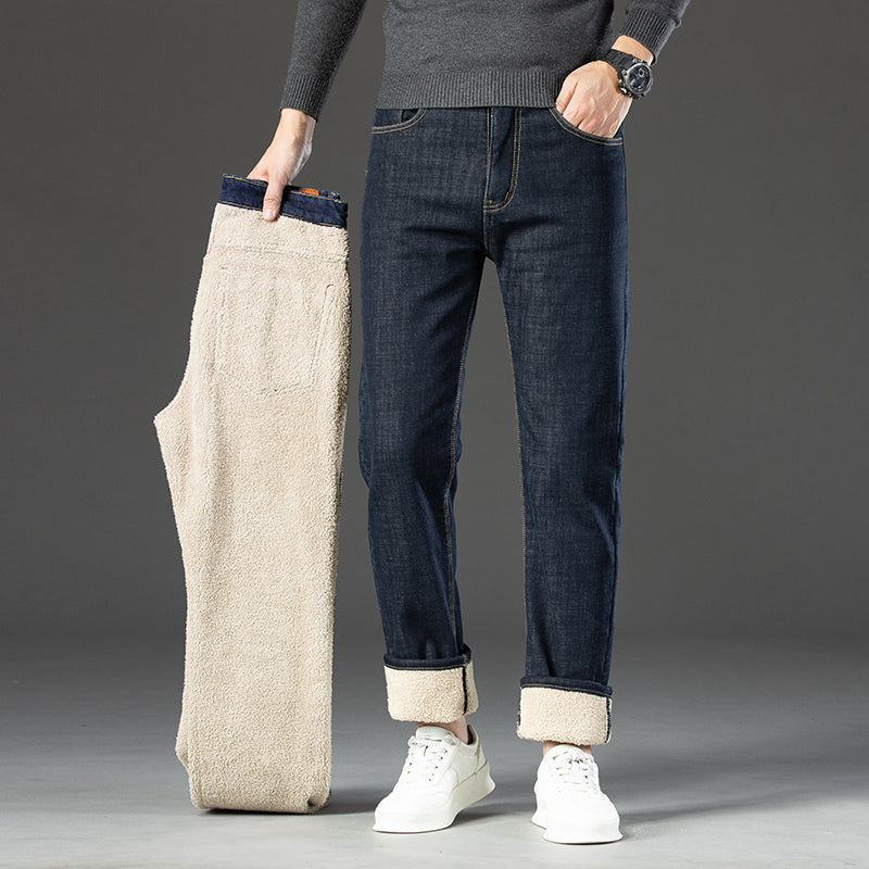 Fleece lined full length jeans for men | Hudson