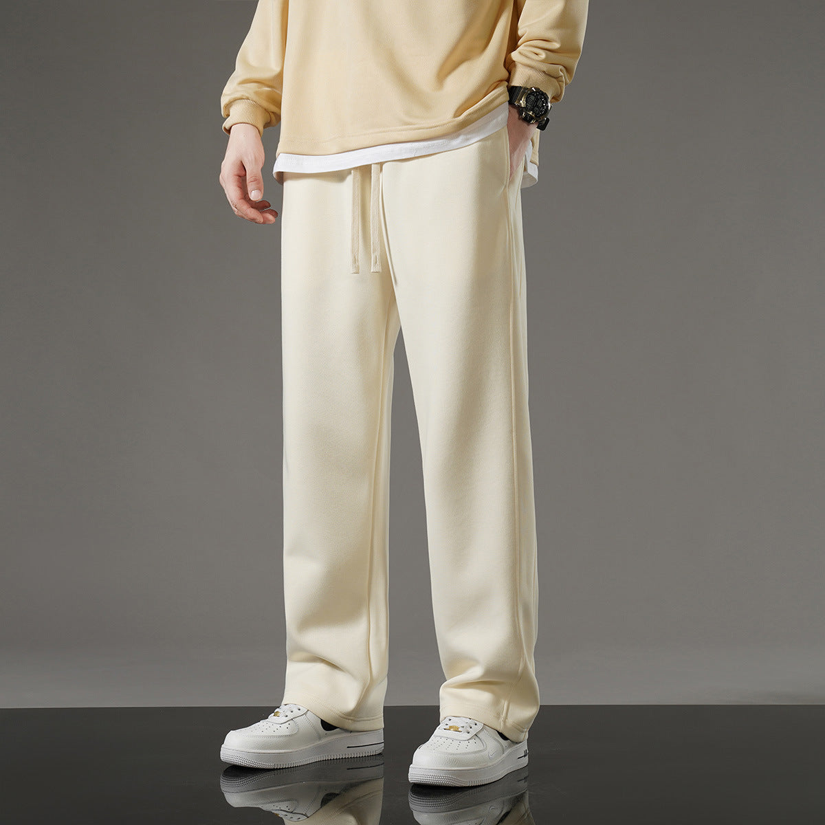 Relaxed drawstring straight leg pants for women | Mira