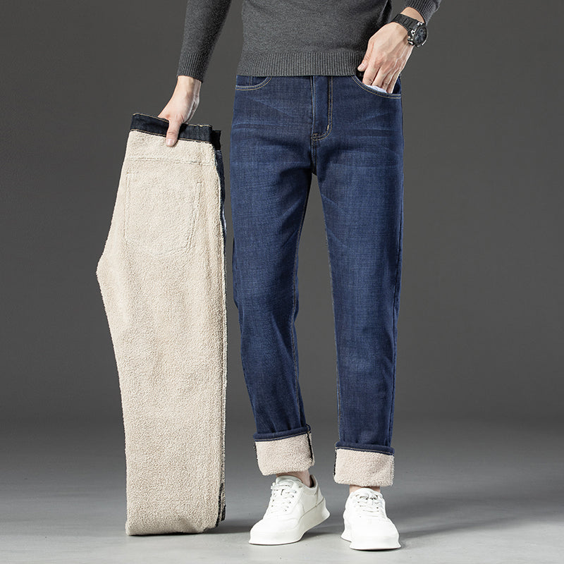 Fleece lined full length jeans for men | Hudson