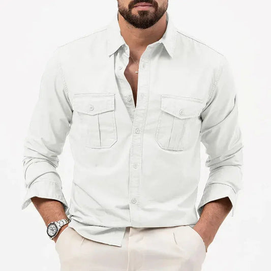 Casual long sleeve button-up shirt for men | Carter