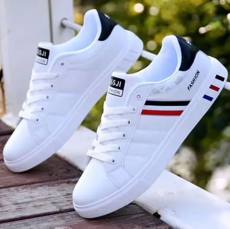 Classic clean white everyday trainers for men