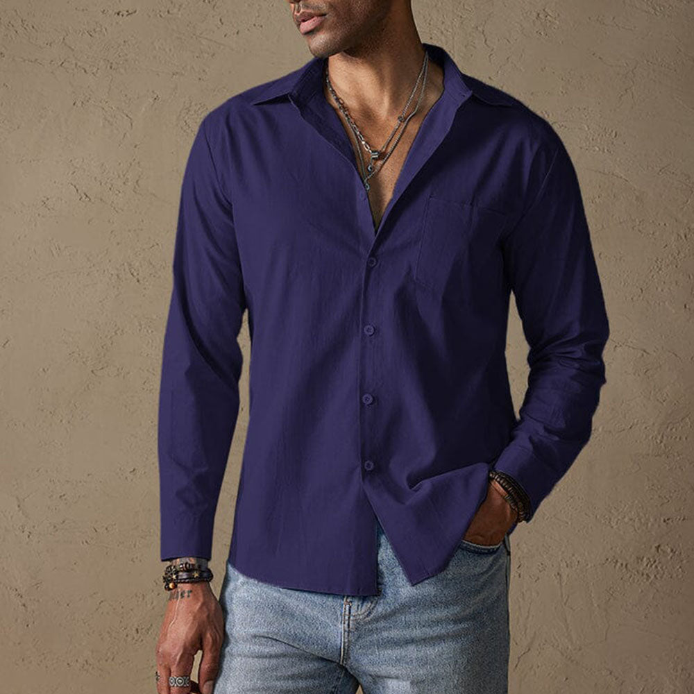 Casual shirt with traditional collar for men | Matteo