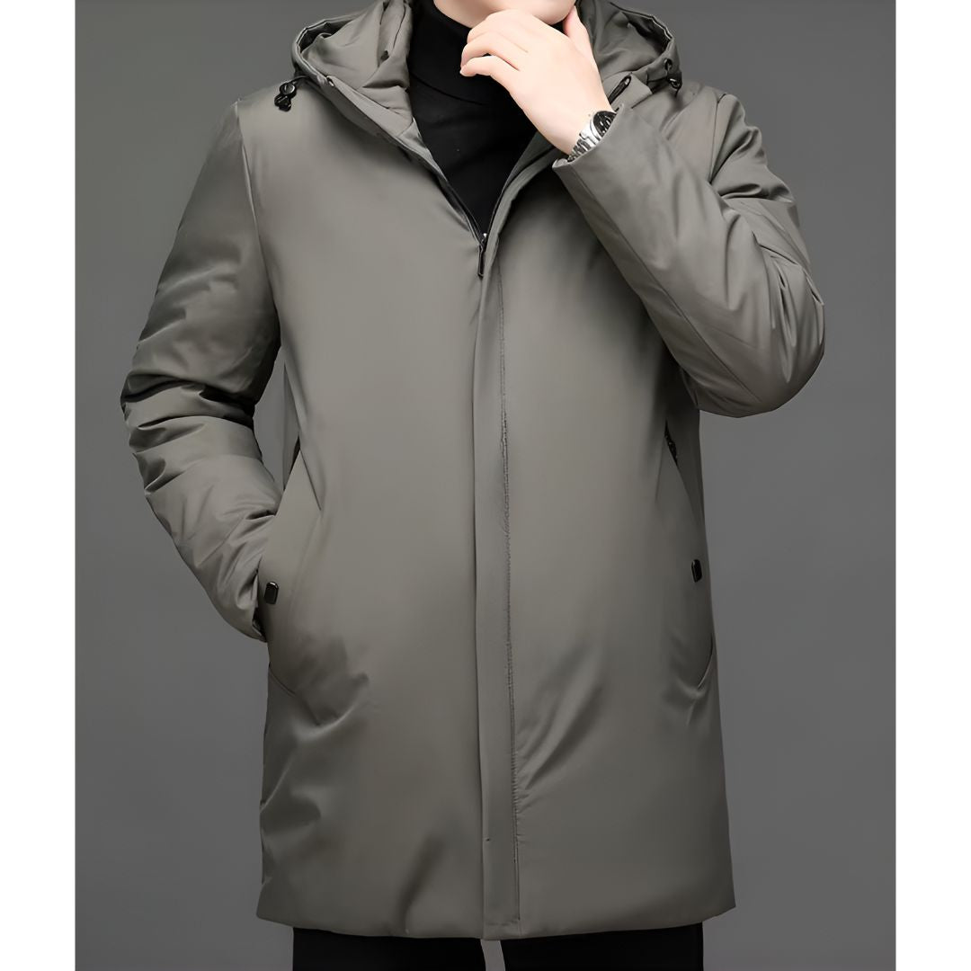 Long insulated warm winter jacket for men | Tristan