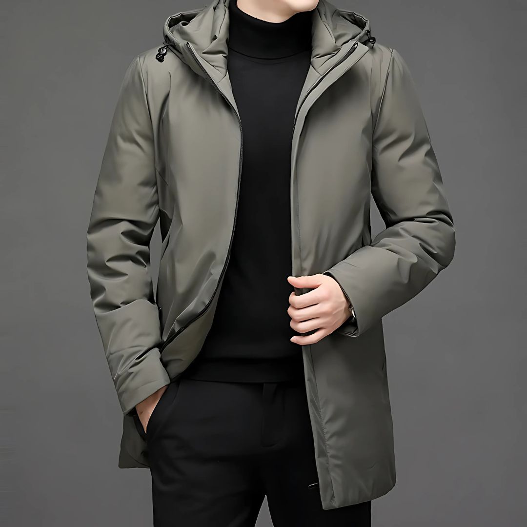 Long insulated warm winter jacket for men | Tristan