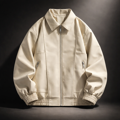 Klint | Men's Oversized Suede Look Bomber Jacket with Zip Pockets