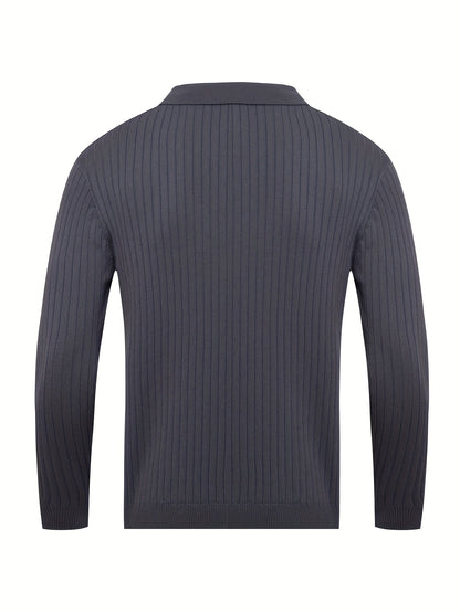 Classic V-neck knit everyday jumper for men
