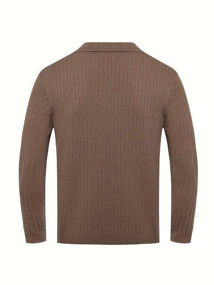 Classic V-neck knit everyday jumper for men | Callum