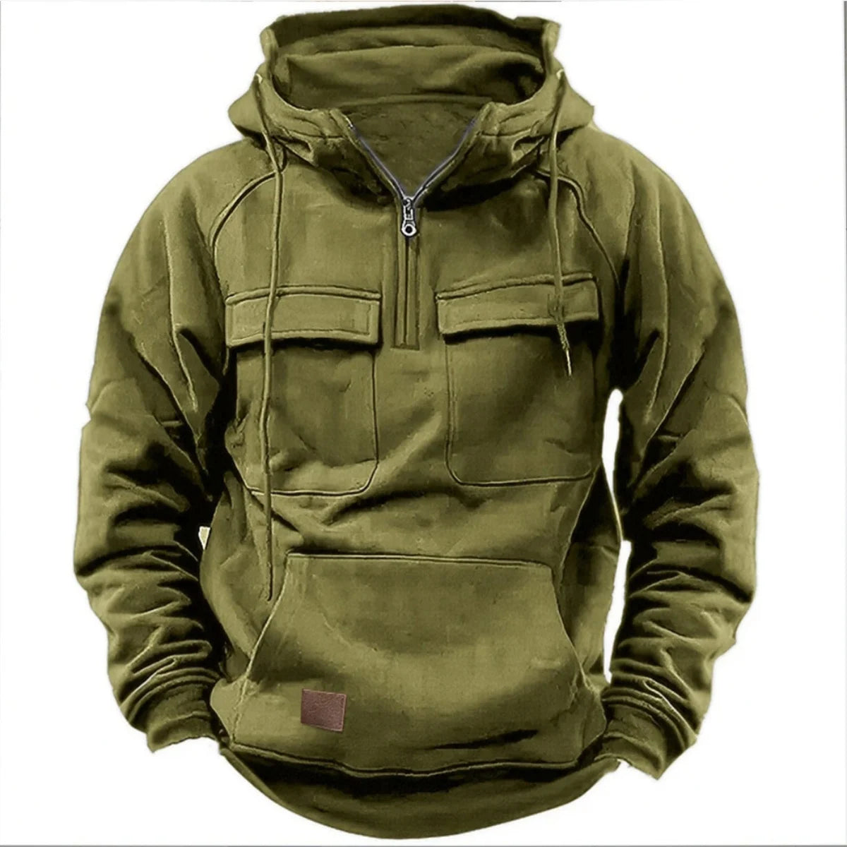 Utility quarter-zip hoodie with cargo pockets | Ardent