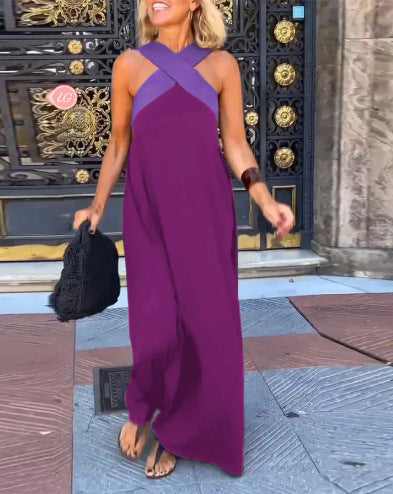 Elegant crossed-cut everyday dress for women | Delphine