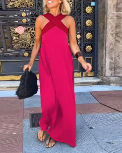 Elegant crossover-cut everyday dress for women | Miranda
