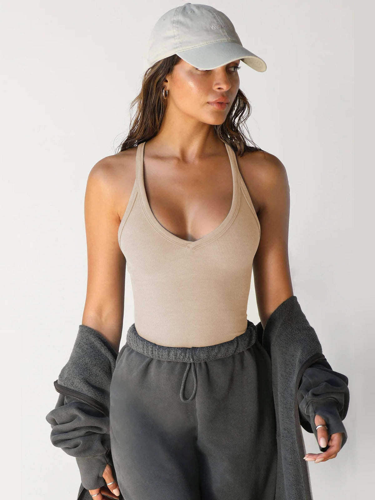 Adeline | Women's V Neck Tie Sleeveless Top