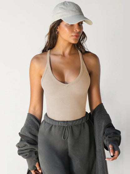 Adeline | Women's V Neck Tie Sleeveless Top