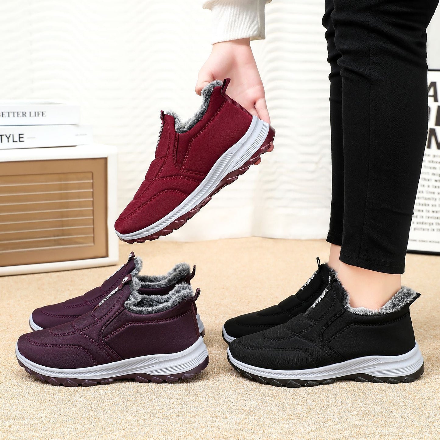 Anti-slip warm winter shoes for women | Evelyn